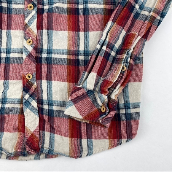 Rustic Outfitter Button Up Shirt Mens Small Red Plaid Long Sleeve - Picture 4 of 8